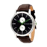 Ted Baker Men's TE1012 Sui-Ted Round Multi-Function Leather Strap Watch