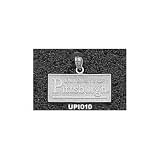 Pittsburgh Panthers Solid Sterling Silver Rectangular Logo Pendant