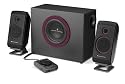 Altec Lansing VS2421 Powerful full spectrum sound from custom-engineered, dual 2.5" satellite speakers and a slim 5.4" subwoofer