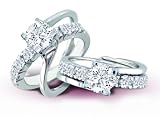 14K White Gold Diamond Wedding Set - GH I1 - 0.67 Ct. to 1.50 Ct.