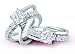 14K White Gold Diamond Wedding Set - GH I1 - 0.67 Ct. to 1.50 Ct.