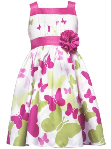 Rare Editions Girls 2-6x Butterfly Border Print Dress