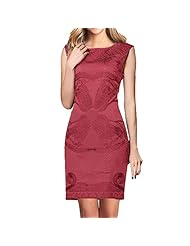 Cocktail Above the Knee Sheath Sleeveless Lace Vintage Cotton/Polyester/Spandex Bodycon Dress/Party Dress 