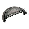 Amerock Solid Brass Cup Pulls 4-pk. - Dark Wrought Iron