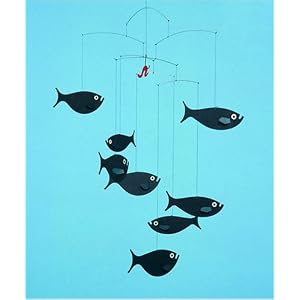 Children's Room Decor Shoal of Fish Mobile by Flensted from Denmark by