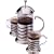 LaCafetiere Wave 8 Cup Cafetiere & 2 Wave Cups Giftset