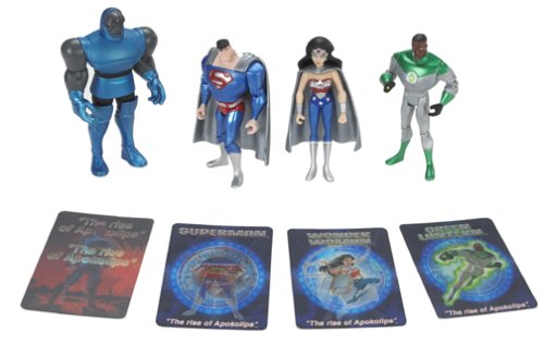  Justice League "The Rise of Apokolips" 4 Pack Includes: Superman, Wonder Woman, Green Lantern and Darkseid!