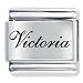 Name Victoria Italian Charms Bracelet Link