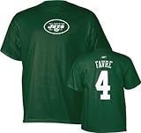 Brett Favre Green Reebok Name & Number New York Jets T-Shirt