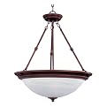 Casual Bronze 3-Bulb Pendant- Marble Shade