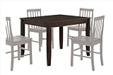 Walker Edison 48-Inch Solid Wood Dining Table, Espresso
