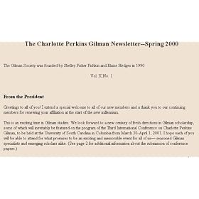Charlotte Perkins Gilman Newsletter by