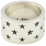 Queen Baby Wide Band with Stars Sterling Silve