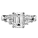 1.17 CT F VS1 EMERALD CUT DIAMOND ENGAGEMENT RING