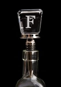 Monogram Glass Wine Stopper - F