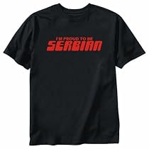 T-Shirt Black " I Am Proud Serbian " Serbia And Montenegro Country