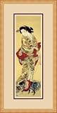 Lady with a Dog by Joryu - Framed Artwork