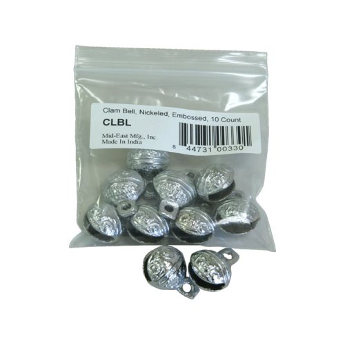 Clam Bell Nickeled Embossed 10 Count