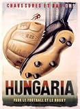 Hungaria Soccer Shoes, Art Poster by Vintage