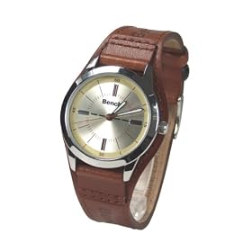 Bench BC0028LBR Watch with Light Brown Leather Strap and Beige Dial
