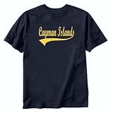 T-Shirt  Retro Script Cayman Islands  Country