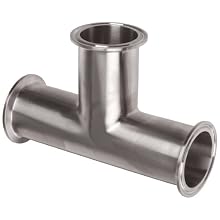Parker Sanitary Tube Fitting, Stainless Steel 304, Tee, 2" Tube OD