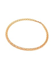 .925 Sterling Silver Rose Gold Plated 4mm Criss Cross Mesh Design Italian Necklace - 18" Inches