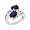 Sterling Silver Genuine Ceylon & White Sapphire Ring