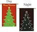 Regular Sized Fiber Optic Flag: Christmas Tree