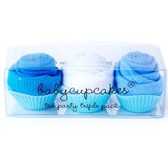 babycupcakes ティーパーティー ベビーソックス3足入り（ブルー） 出産ギフト bcc0004-02