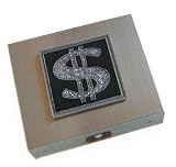 Dollar Sign Silver Travel Jewelry Case