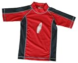DaRiMi Kidz Rash Shirt Short Sleeve Red/Dark Grey 12-18 Months