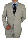 IMAGE OF 100% Pure Wool Modern Slim Fit Suit For Everyday Use 2 Button Jacket Plus Flat Front Pants Super 150'S Italian Men's Suits Light Gray