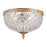 2 Light Ceiling Mount. A Bohemian Crystal Collection . (117-OB-8)