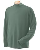 Devon & Jones Classic Unisex Sueded Cotton Jersey Mock Turtleneck. D420