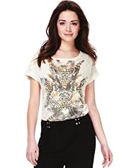 Petite Aztec Print Placement Top