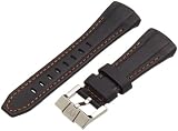 TechnoMarine SL140004 Cruise Black Calf Leather Orange Stitching 40mm Cruise Watch Strap