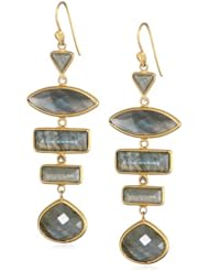 Lauren Harper Collection Deep Waters 18k Gold, Labradorite and Diamond Earrings