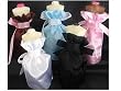 Bridesmaids Chocolate Dolls With Satin Dress - White Chocolate, Chocolate