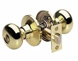 Master Lock BCO0303 Biscuit Privacy Door Hardware with SilvaBond Antimicrobial Protected Finish, Polished Brass