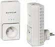 Netgear XAVB2501 Pack de 2 adaptateurs CPL Ethernet Powerline 200 Mbit/s avec prise femelle int�gr�e Homeplug AV