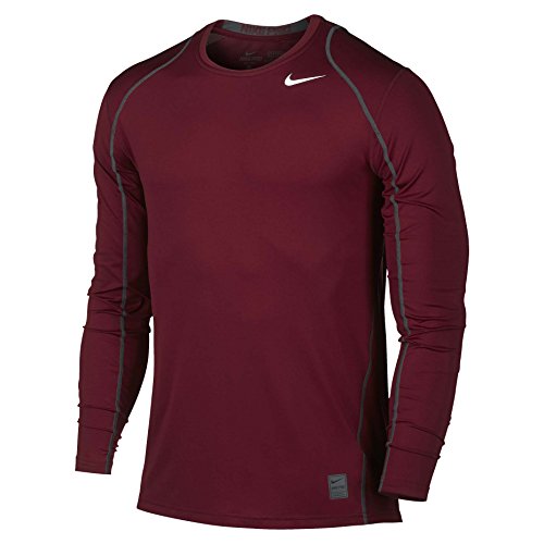 Nike Men's Pro Cool Fitted Long Sleeve Training Shirt-Team Red