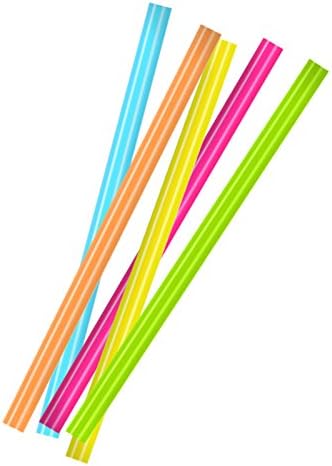 Set of 5, 10"Superior Quality Silicone Drinking Straws Reusable Drinking Straws