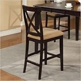 Pub Chair with Microfiber Cushion in Dark Cherry