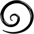 6 Gauge Black Acrylic Super Spiral Taper