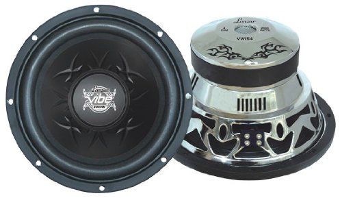 Lanzar VW154 Vibe 15-Inch 2000 Watt 4 Ohm Chrome Subwoofer