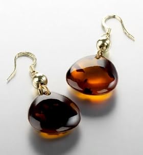 Faux Tortoise Bead Drop Earrings