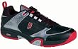 Prince Men's Smash Tennis Shoe (Black/Silver/Red)