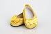 Golden Dress Shoes with Yellow Bow; Fits 18 inch American Girl dolls