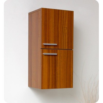 Bathroom Linen Side Cabinet with 2 Storage Areas Finish: Teak